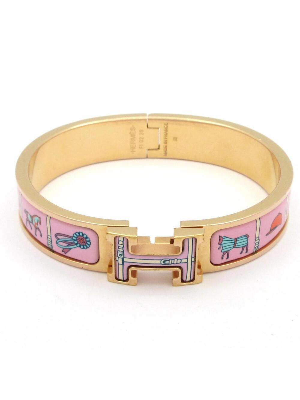 Hermes Clic Clac Gold Pink Hardware #377281H80B
